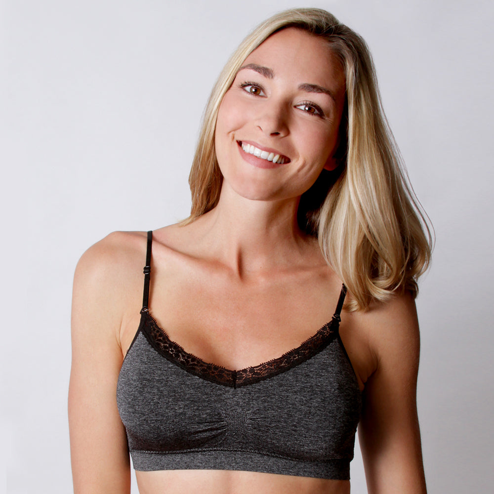 Coobie Bra V-neck Lace Trim (ALL SIZES)(9042)