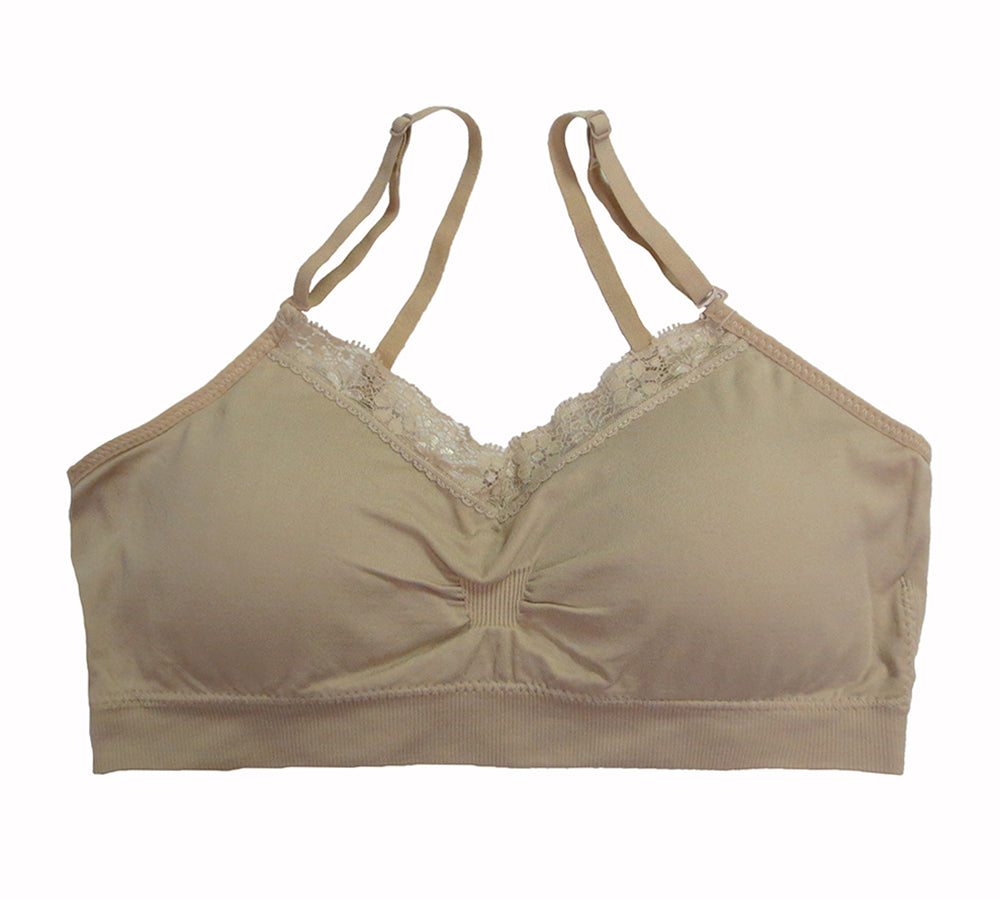 Coobie Bra V neck Lace Trim ALL SIZES 9042 Bra tastic Tuesday Comfort Bra