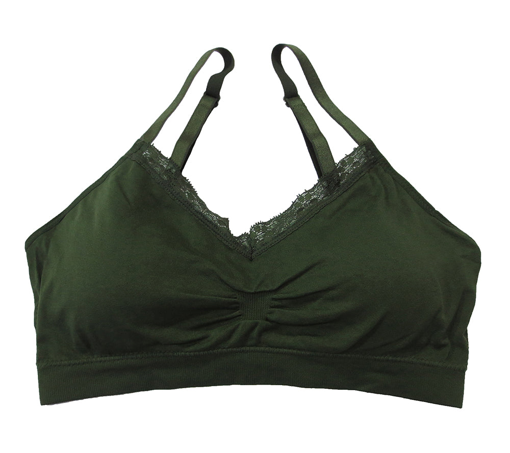 Coobie Bra V-neck Lace Trim (ALL SIZES)(9042)